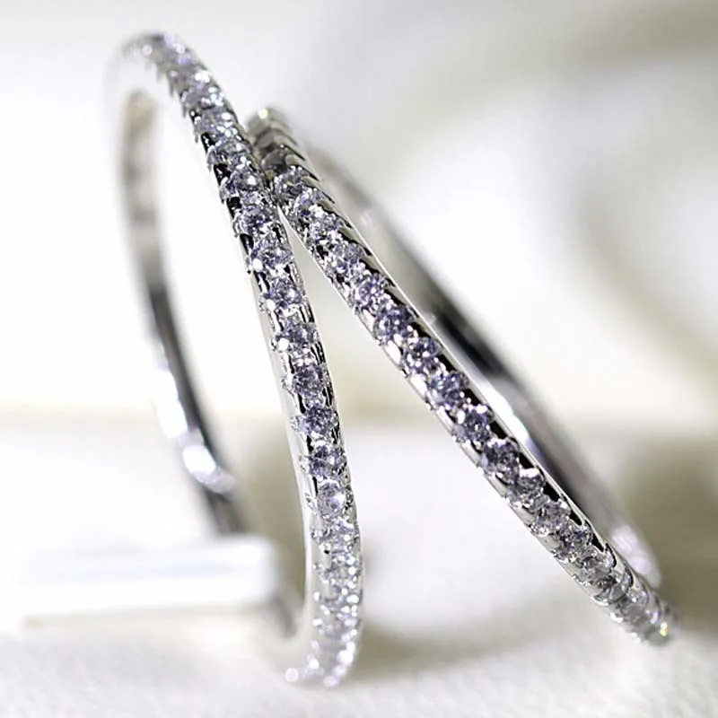 

Real S925 Silver 1 Carat Diamond Ring for Women Full Drilled White Topaz Bizuteria Anillos Gemstone S925 Jewelry Diamond Rings