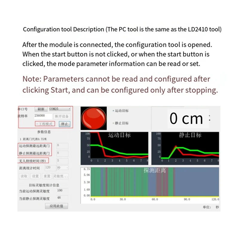LD2410B 24 ГГц радарный модуль обнаружения присутствия человека с адаптером BT + CH340