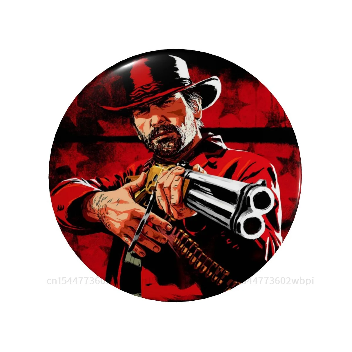 

Pointing A Gun At You Badge Red Dead Redemption John Marston Game Metal Brooch Soft Button Pin Lover Creative Gift Collar Decor