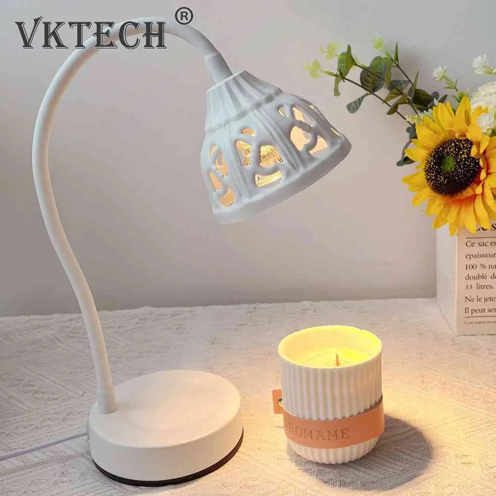 

Hollow Out Candle Melt Lantern Adjustable Temperature Electric Candle Melt Warmer Light Home Decoration for Office Living Room