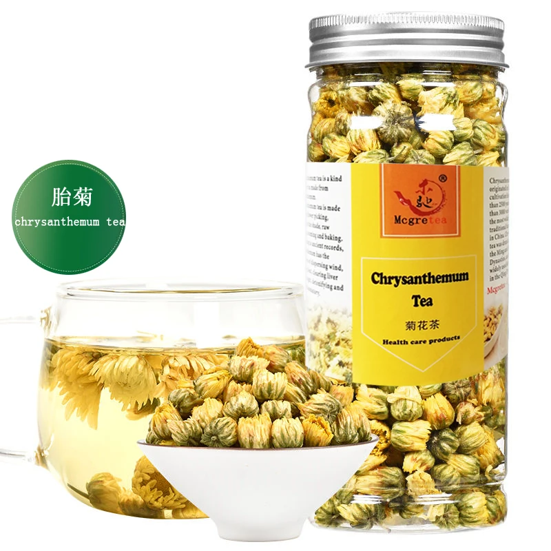 

2022 Tongxiang Fetal Chrysanthemum King 50g Canned Health Gift Flower Tea Free of Freight teapot