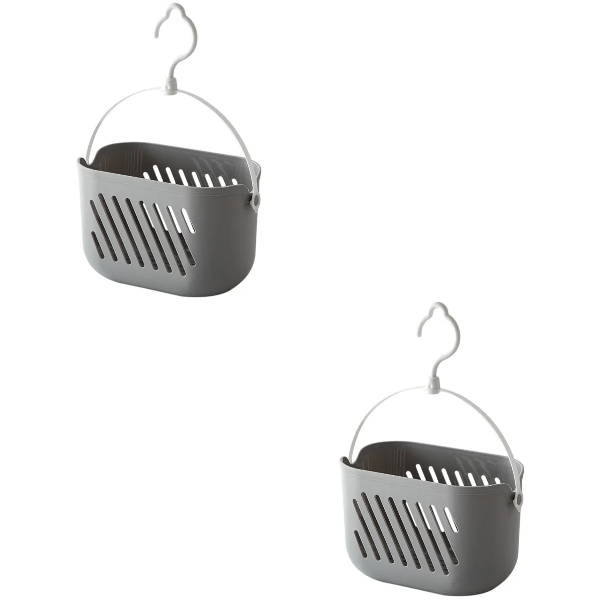 

2pcs Hanging Shower Caddy Basket Kitchen Wall Hanging Organizer Storage Basket