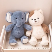 cartoon panda plush toy soft stuffed rabbit cat elephant monkey animals baby appease toy for children sleep comfort