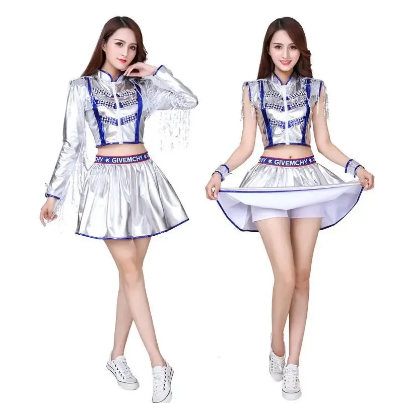 Блестящее платье в стиле хип-хоп для джазовых танцев