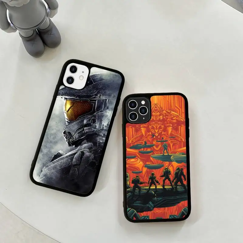 

Game halo infinite Phone Case Silicone PC+TPU Case for iPhone 11 12 13 Pro Max 8 7 6 Plus X SE XR Hard Fundas