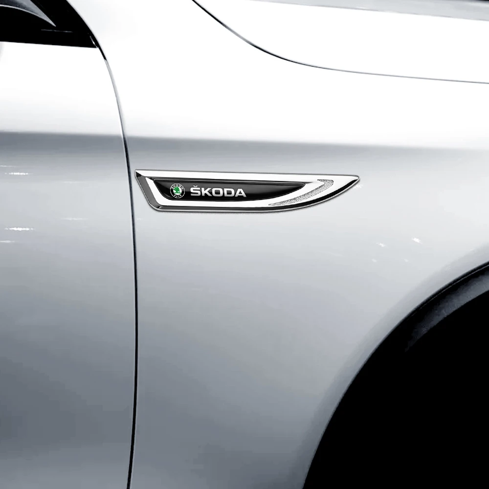 2 шт. декоративные наклейки для Skoda Yeti Fabia Octavia 3 a5 a7 Kodiaq Karoq Rapid