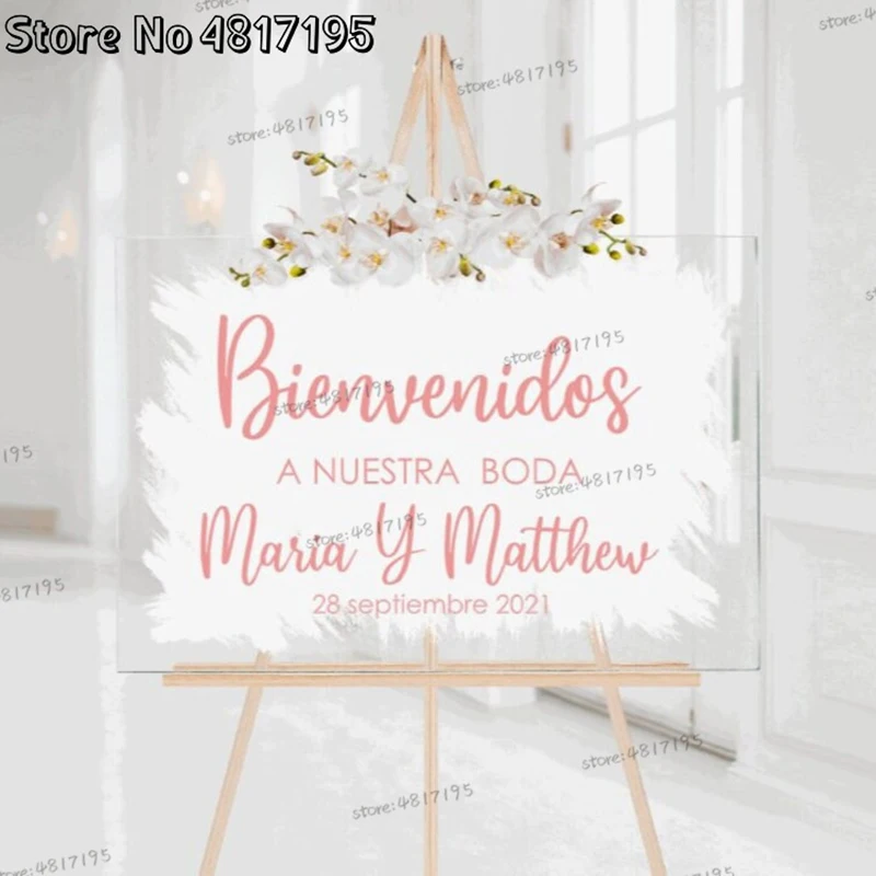 Bienvenidos Sign Stickers DIY A Nuestra Boda Sticker Spanish Decal Wedding Decals Birthday Party