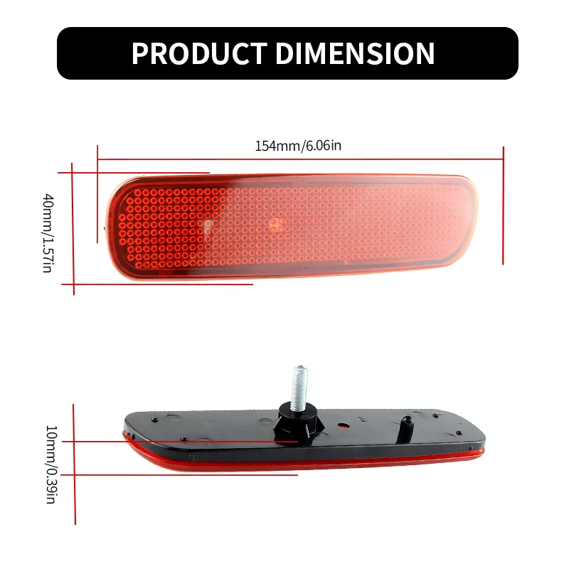 Фото 2x для Toyota Land Cruiser Cygnus 100 Series Cruisers 1998-2007 для Lexus LX470 1998-2007, отражатель заднего бампера, красные линзы №3