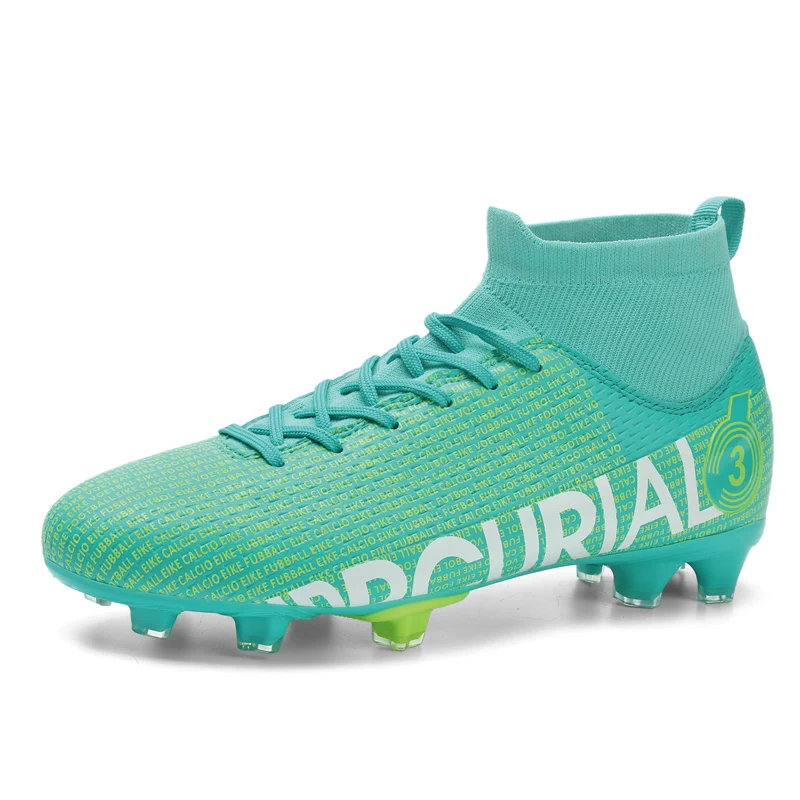 New High Top Football Boots For Men High Quality Adult Soccer Cleats FG/TF Anti-slip Training Shoes Kids Outdoor Sports Sneakers