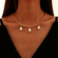 new simple niche design pearl pendant collarbone chain necklace for women korean fashion necklaces birthday party jewelry gifts