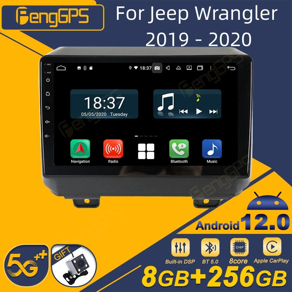 

For Jeep Wrangler 2019 - 2020 Android Car Radio 2Din Stereo Receiver Autoradio Multimedia Player GPS Navi Head Unit Screen
