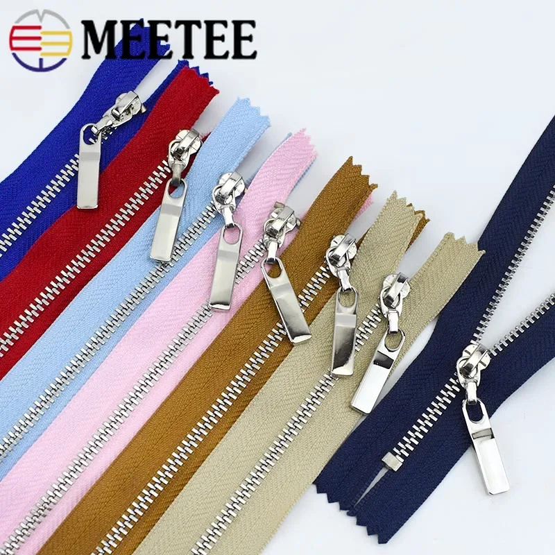 Металлические молнии Meetee 5/10 шт. 3 #15/18/20/25/30 см закрывающаяся молния для одежды