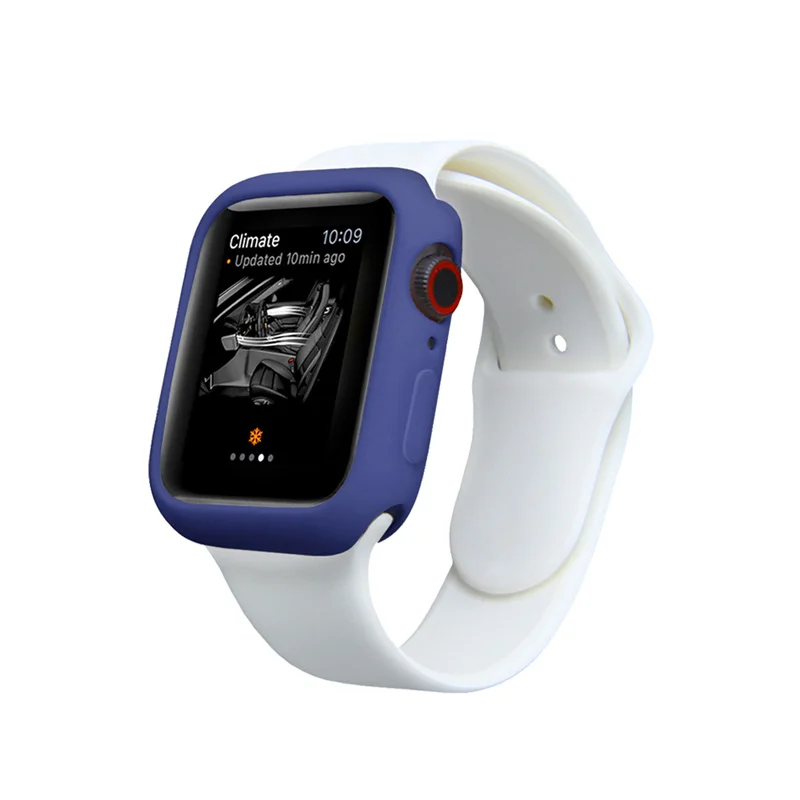 Soft Silicone Case for Apple Watch 45mm 44mm 42mm 41mm 40mm 38mm Cover Protection Bumper Shell For iWatch series 8 7 SE 6 5 4 3