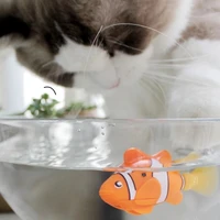 cat interactive electric fish toy water cat toy for indoor play swimming robot fishs toy for cats and dog with led light pet
