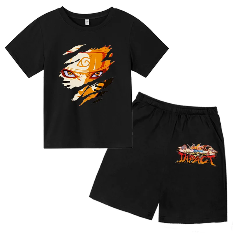 

Cute Japanese cartoon children's T-shirt + shorts boys and girls suit clothes casual suit girl baby clothes baby clothes T-shirt