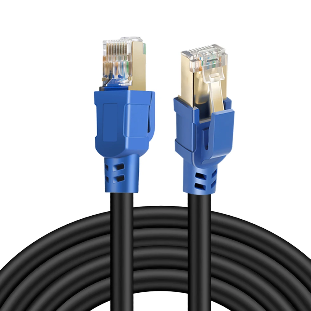 

Data Transmission RJ45 2000MHz Ethernet Cable Cat 8 40Gbps High Speed Internet Cable Wired LAN Cord Blue for Router
