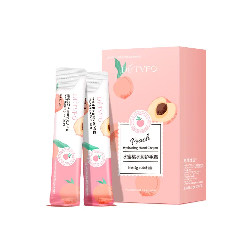

Hand Cream Peach 20Pcs/Box Whitening Nourishing Anti Chapping Crack Moisturizing Oil Control Hand Care Anti Dry Skin Woman