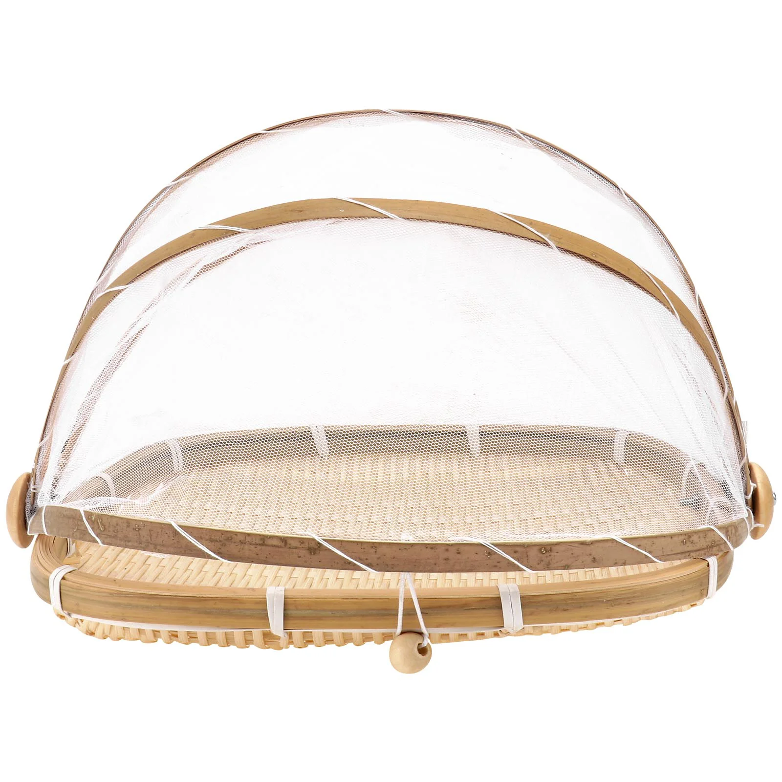 

Basketcover Servingtray Dish Covers Tent Woven Rattantents Wicker Storage Kitchen Fruit Liddome Flat Weaving Picnic Cake Baskets