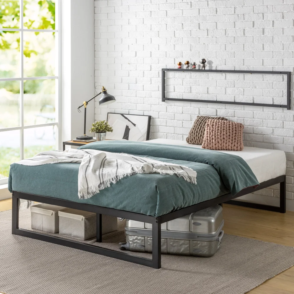 14-дюймовая металлическая платформа для кровати со стальной подставкой, полноразмерная рама для кровати, полноразмерная рама для кровати