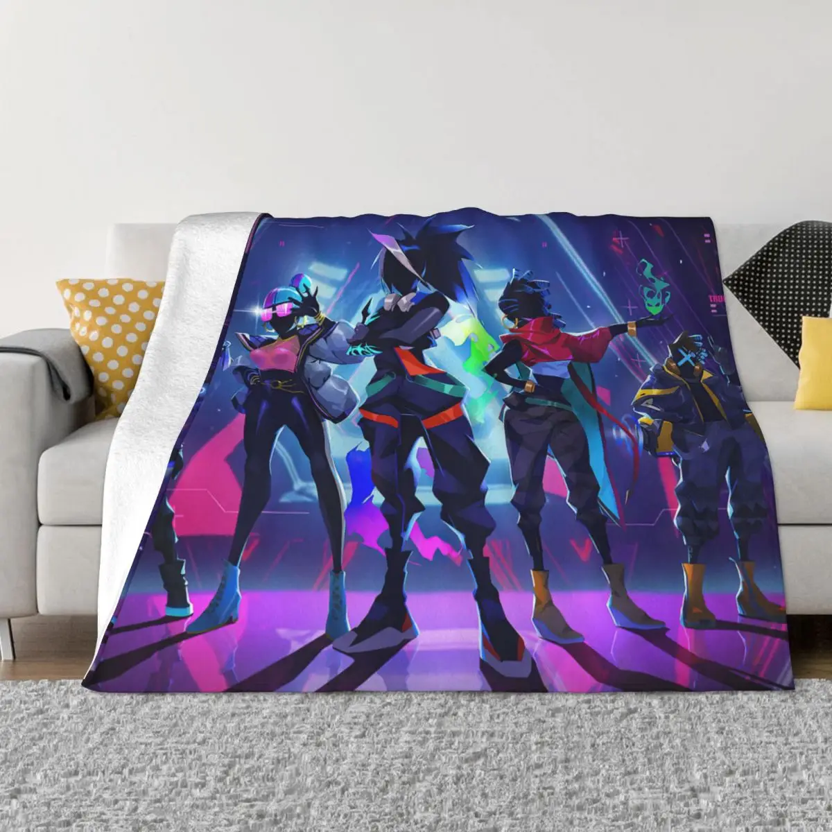 

Игровое одеяло Valorant, Фланелевое весенне-осеннее теплое одеяло с истинными повреждениями для зимнего постельного белья