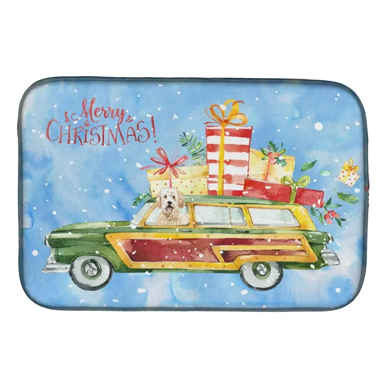 

Caroline's Treasures Merry Christmas Goldendoodle Dish Drying Mat