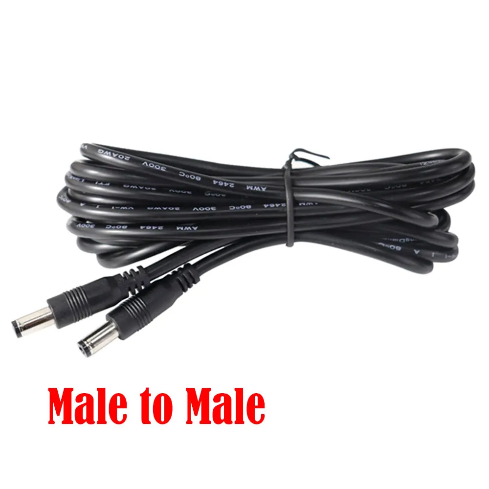 1 шт., 12 В, удлинительный кабель для видеонаблюдения, разъем для 5,5x2,1 мм, 5,5x2,5 мм, штекер-мама для удлинителя камеры видеонаблюдения