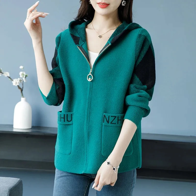 Куртка женская короткая с капюшоном модный Повседневный Кардиган в Корейском