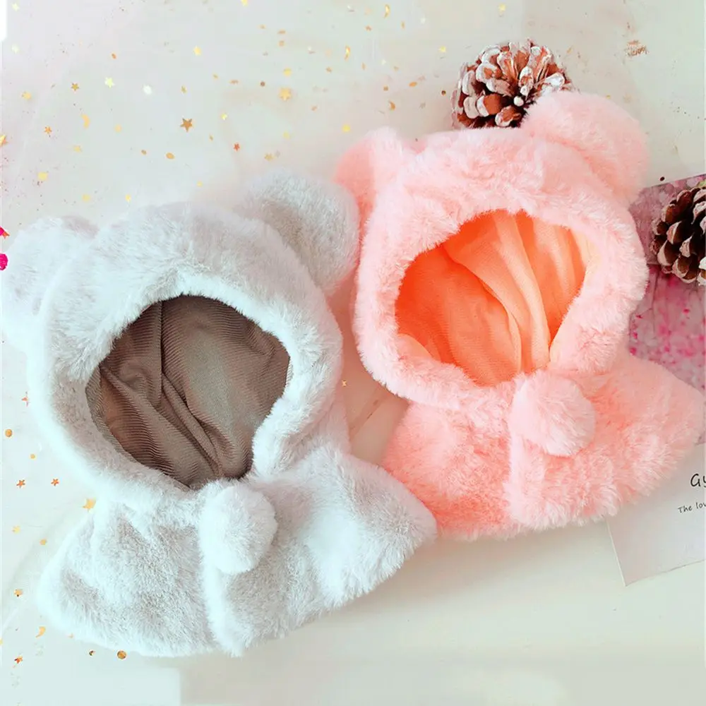 

New Arrival idol Doll's Clothes & Accessoires Handmade Cute Bear Hooded Cloak for 15cm 20cm Dolls KPOP Fans Collection
