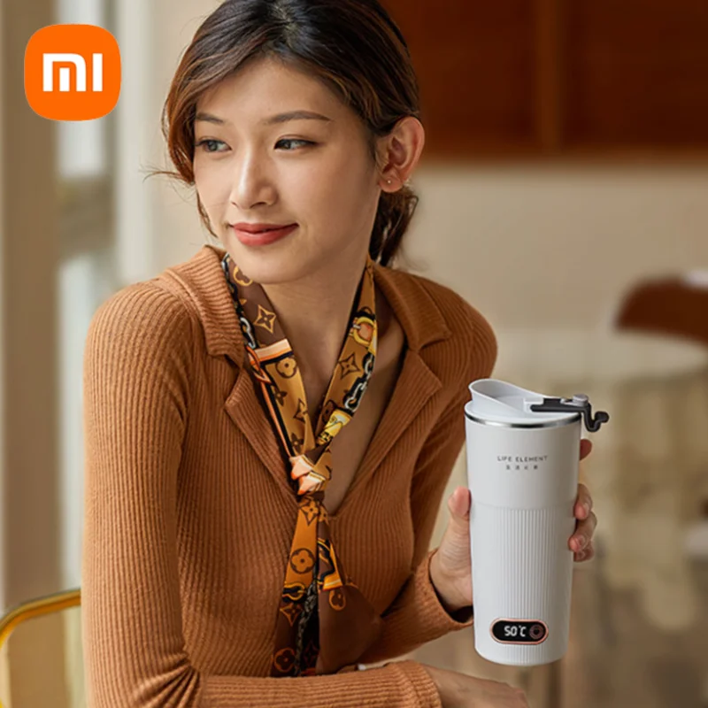 

Youpin Life Element Wireless Thermostatic Mug Real-time Temperature Display Portable Rechargeable 400ml Home Thermos Cup
