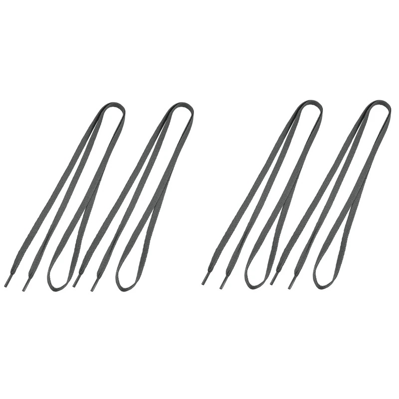 

2X Athletic Sneaker Canvas Shoes Laces Flat Shoelaces String Dark Gray Pair