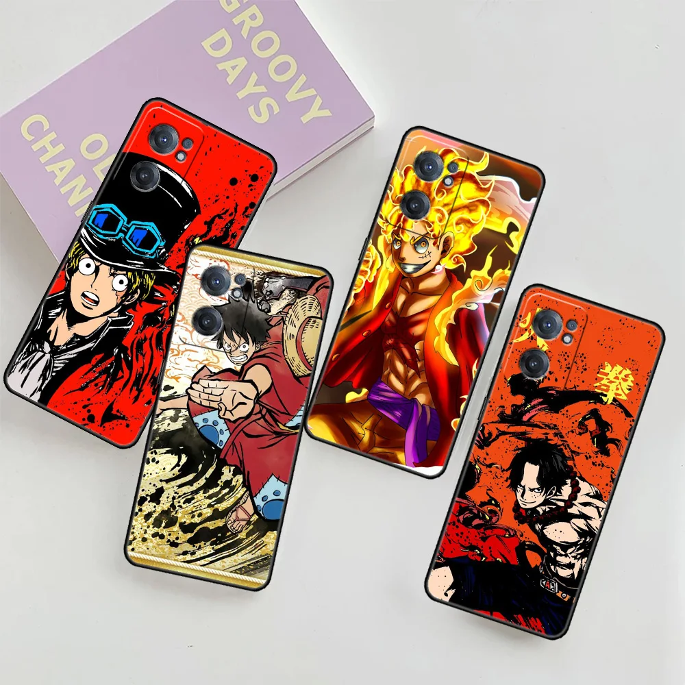 

Silicone Case For OnePlus 8T 8 Nord 7 9 8 10 Pro N10 2 5G SmartPhone Cover for Oppo A53 A93 F19 A15 Cover Japan One Piece Anime