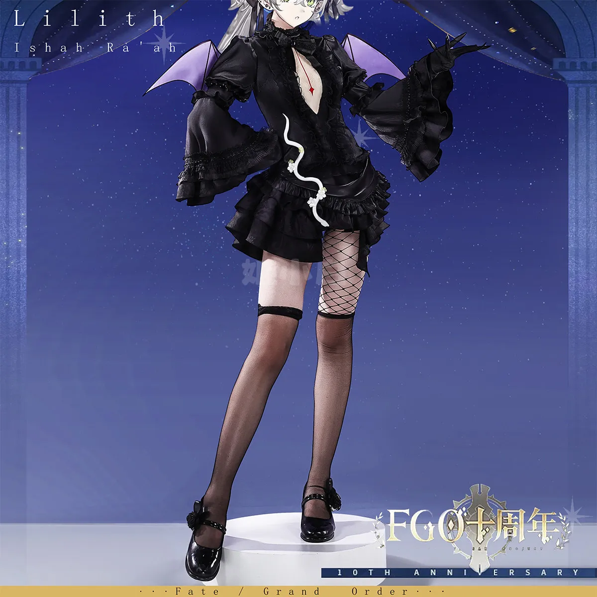 Фото Мелтриллис FGO Fate/Grand Order, костюм для косплея в честь 10-летия, женское черное платье Лилит на Хэллоуин, готическое платье для женщин. №3