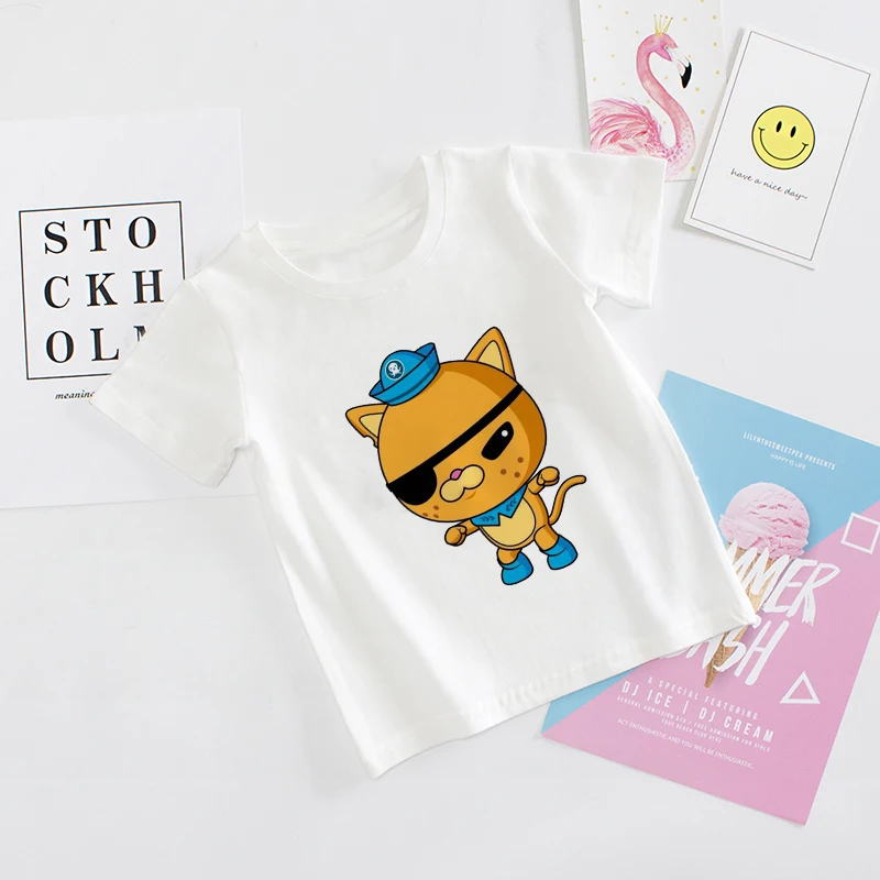 Футболка с коротким рукавом для мальчиков и девочек 3-8 лет |