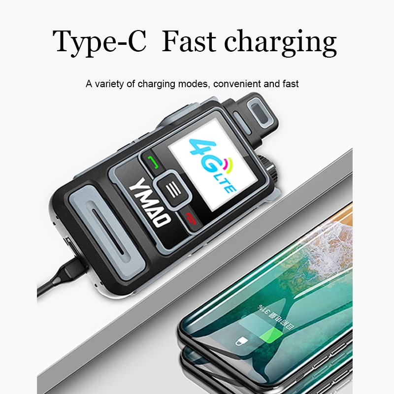 Zello Walkie Talkie 4G Long Range Amateur Mobile Radio WIFI Blue tooth Transceiver Phone Network Walkie Talkie 100 km