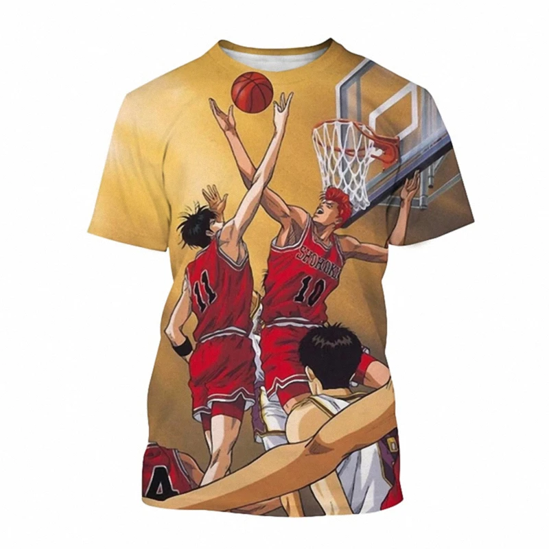 

Anime Slam Dunk 3D Printed T Shirt Men Women Summer Fashion Casual Short Sleeve Cartoon Harajuku Streetwear Oversized T-shirt