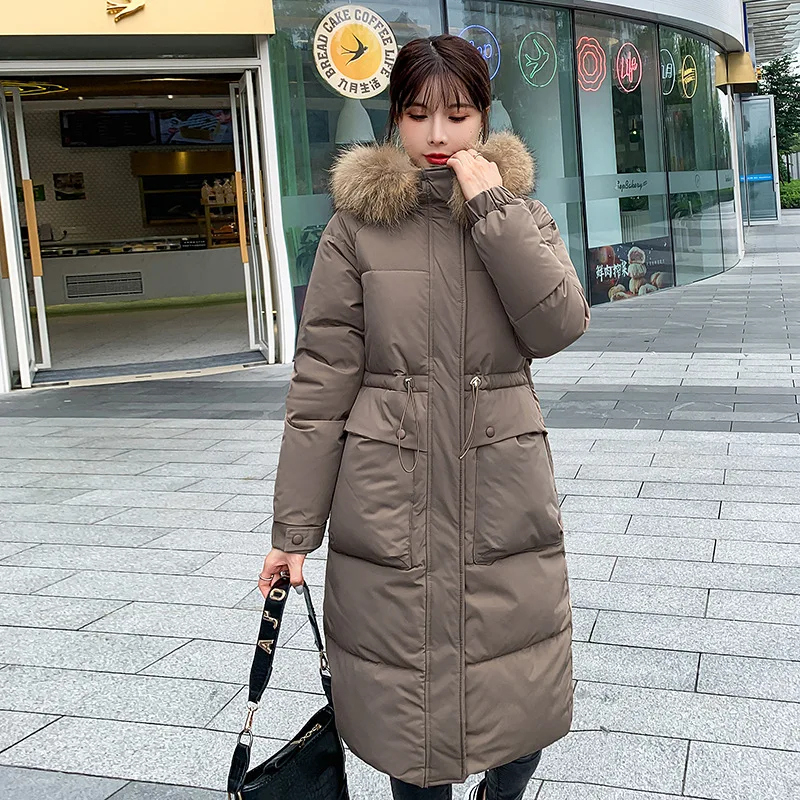 Cotton Padded Jacket Women Korean Fashion Fur Collar Thicken Warm Jackets 2022 Winter Solid Casual Cotton Outwear Female Y937