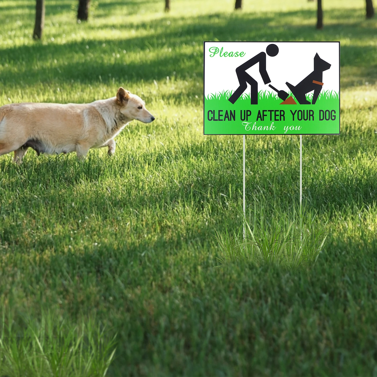 

No Peeing Dog Yard Sign With Metal Wire Yard Card Lawn Warning Sign