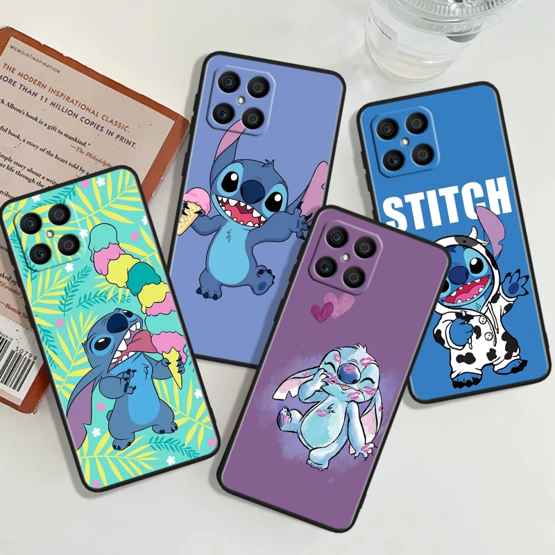 Чехол для телефона Lilo And Stitch анимация Honor Magic 5 X30 X9A X8A X7A X6 80 70 60 50 30 20 V20 Pro Plus черный