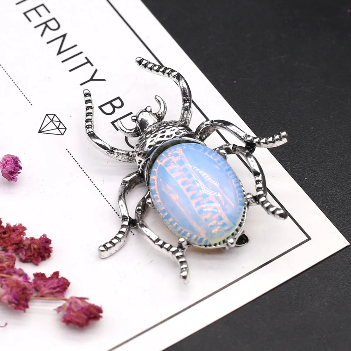 

1PC Natural Stone Pendants Rose Quartz Abalone Shell Oval Healing Crystals Stone Charms for Jewelry Making DIY Necklaces Women