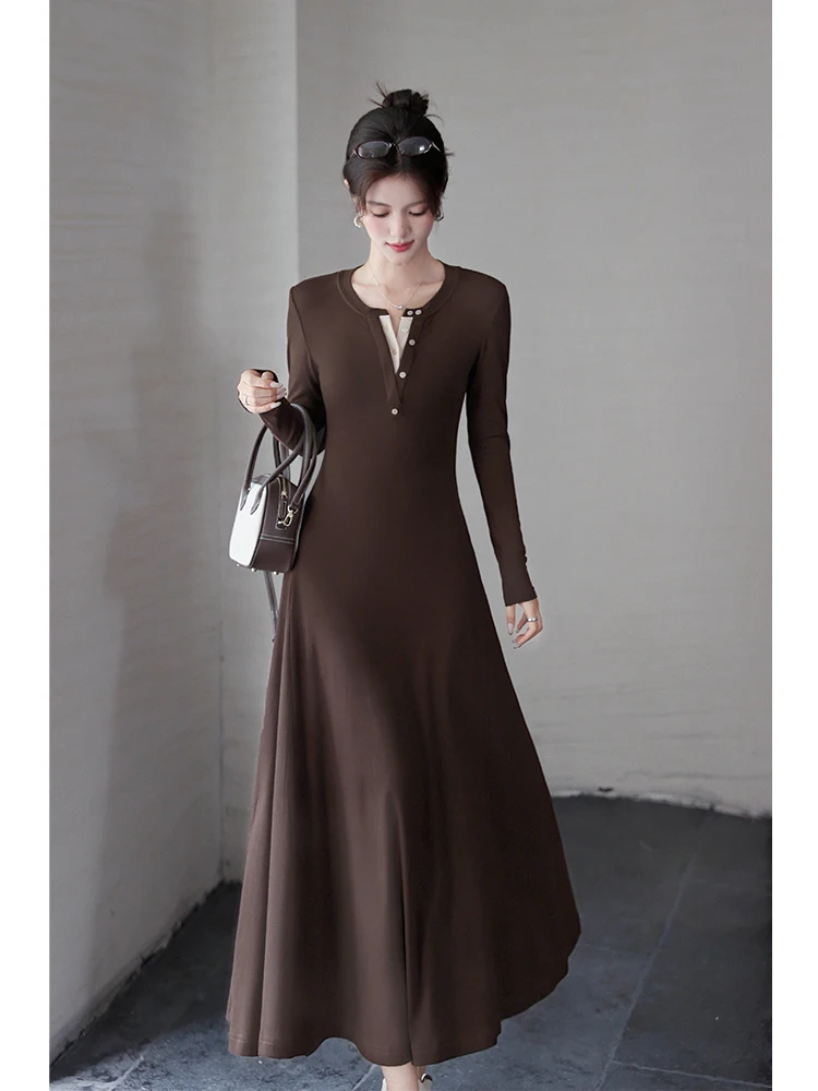 [Специальное предложение Double 2 трикотажное платье с высокой эластичностью и