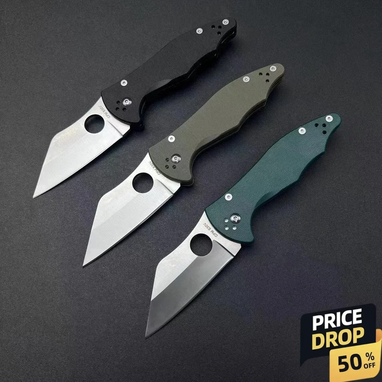 Тактический складной нож высокой твердости CPM 20CV 60HRC ручка из углеродного волокна