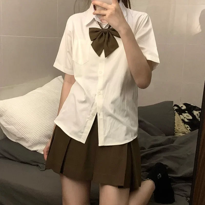 Рубашки Lolita JK женские модные летние японские рубашки в консервативном стиле