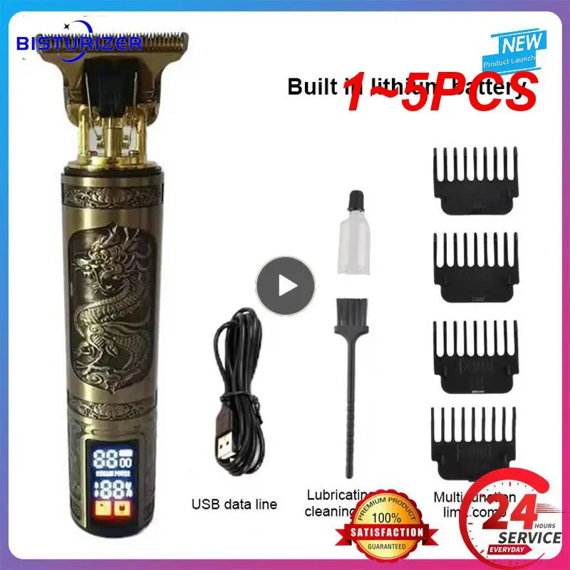 

1~5PCS NewT9 Electric Hair Clipper Hair Trimmer For Men Rechargeable Electric Shaver Beard Barber Hair Cutting Machine For Men