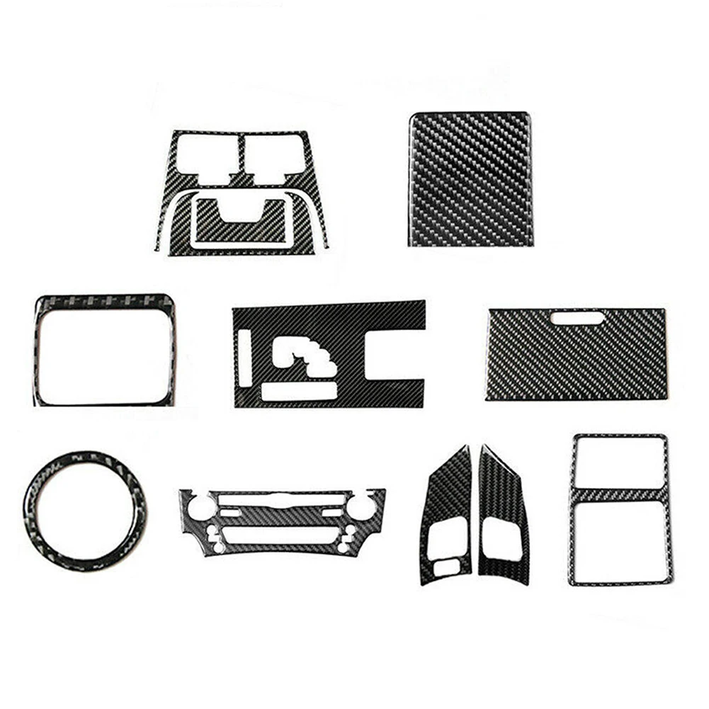 

12Pcs/set For LEXUS IS250 IS350 2006-2012 Black Carbon Fiber Interior Full Sets Cover Trim New Easy Installation