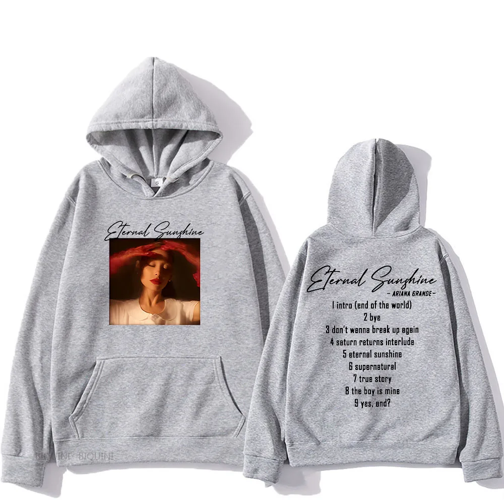 Ariana Grande Eternal Sunshine с капюшоном на осень/зиму эстетичный свитшот в стиле Харадзюку