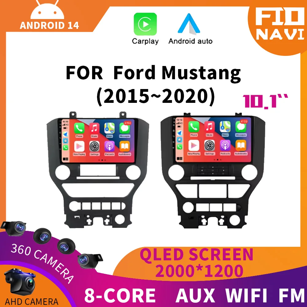 Головное устройство Android 14 Carplay для Ford Mustang 2015 2016-2020 автомобильный радиоприемник