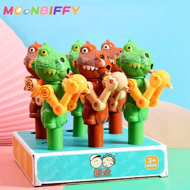 Creative Lollipop Robot Holder Novelty Dinosaur Shape Toy Gift Catnip Holder Dinosaur Lollipop Candy Storage For Cat