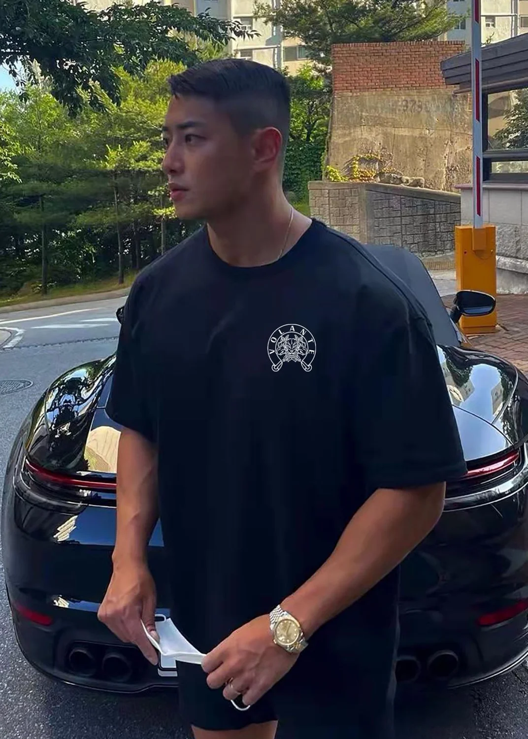 Футболка мужская оверсайз с коротким рукавом повседневная хлопковая