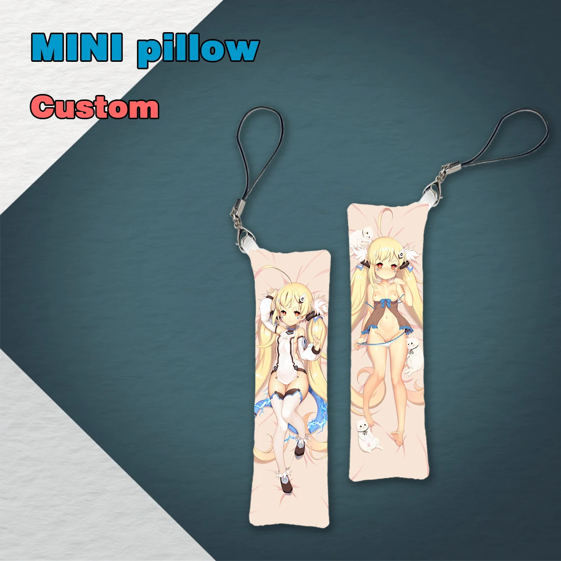 

Anime Game Azur Lane Eldridge cosplay Mini Dakimakura Keychain Pillow Hanging Ornament Phone Strap Cute Gift 3x10cm
