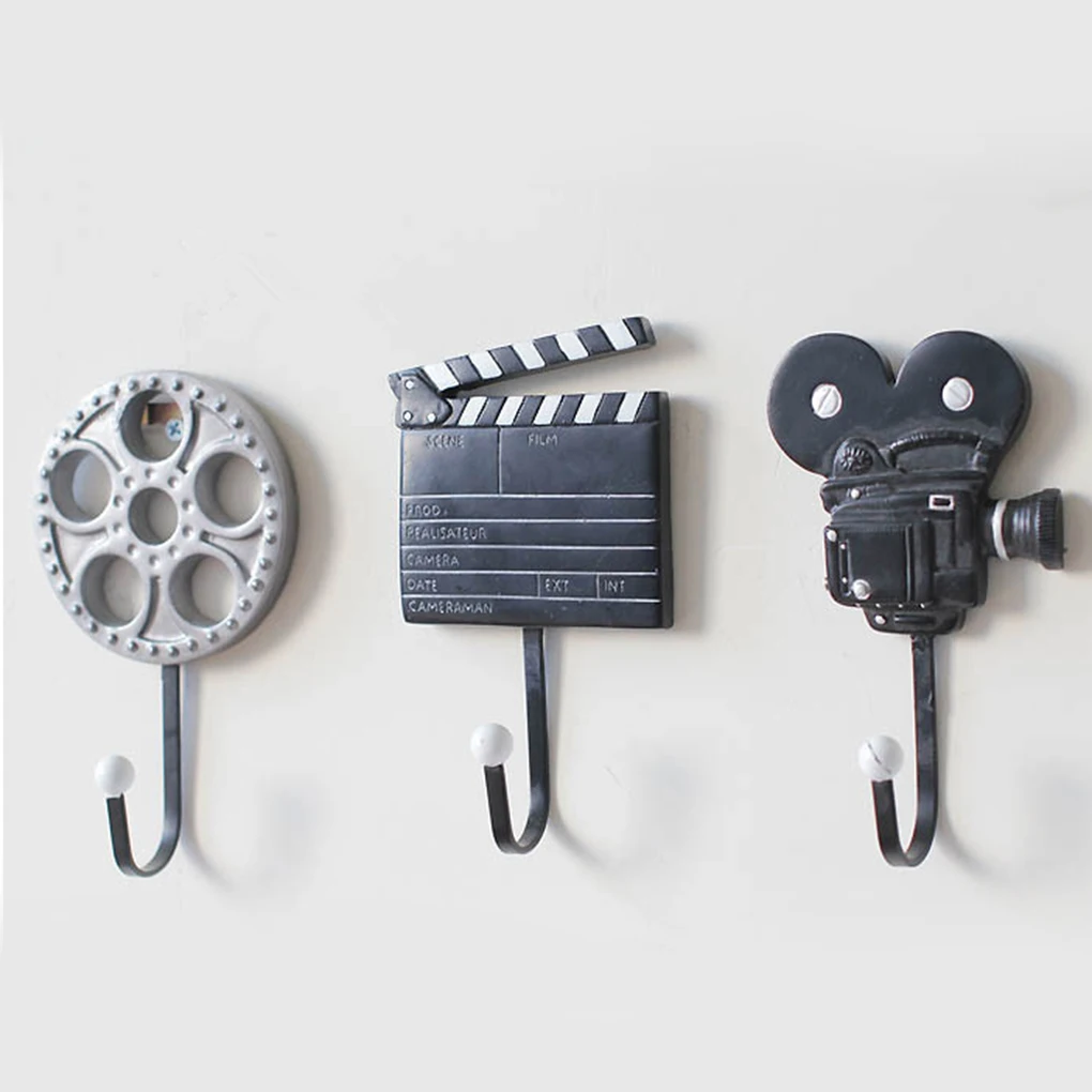 

3pcs Film Equipment Clothes Hooks Camera Opening Board Wall Mounted Scarf Hooks Cloth Coat Hangers